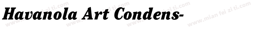 Havanola Art Condens字体转换